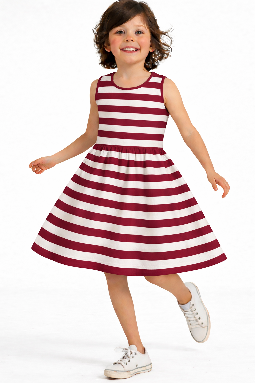 Maroon Stripes - Kids Frock