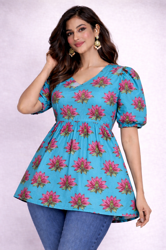 Senthaamarai - Cotton Peplum Top