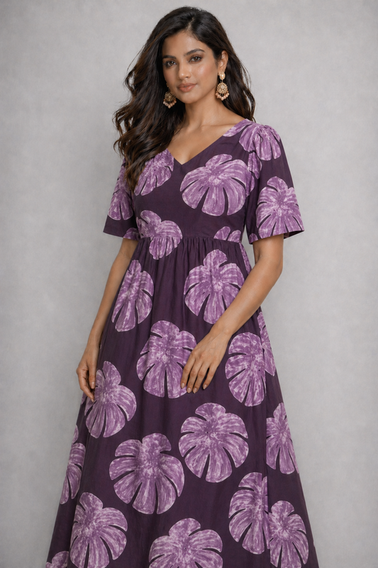 Royal Dusk Cotton Maxi