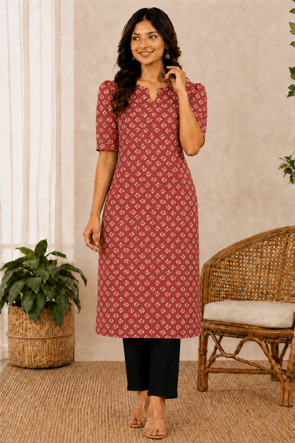 Rust Orange - Kurti