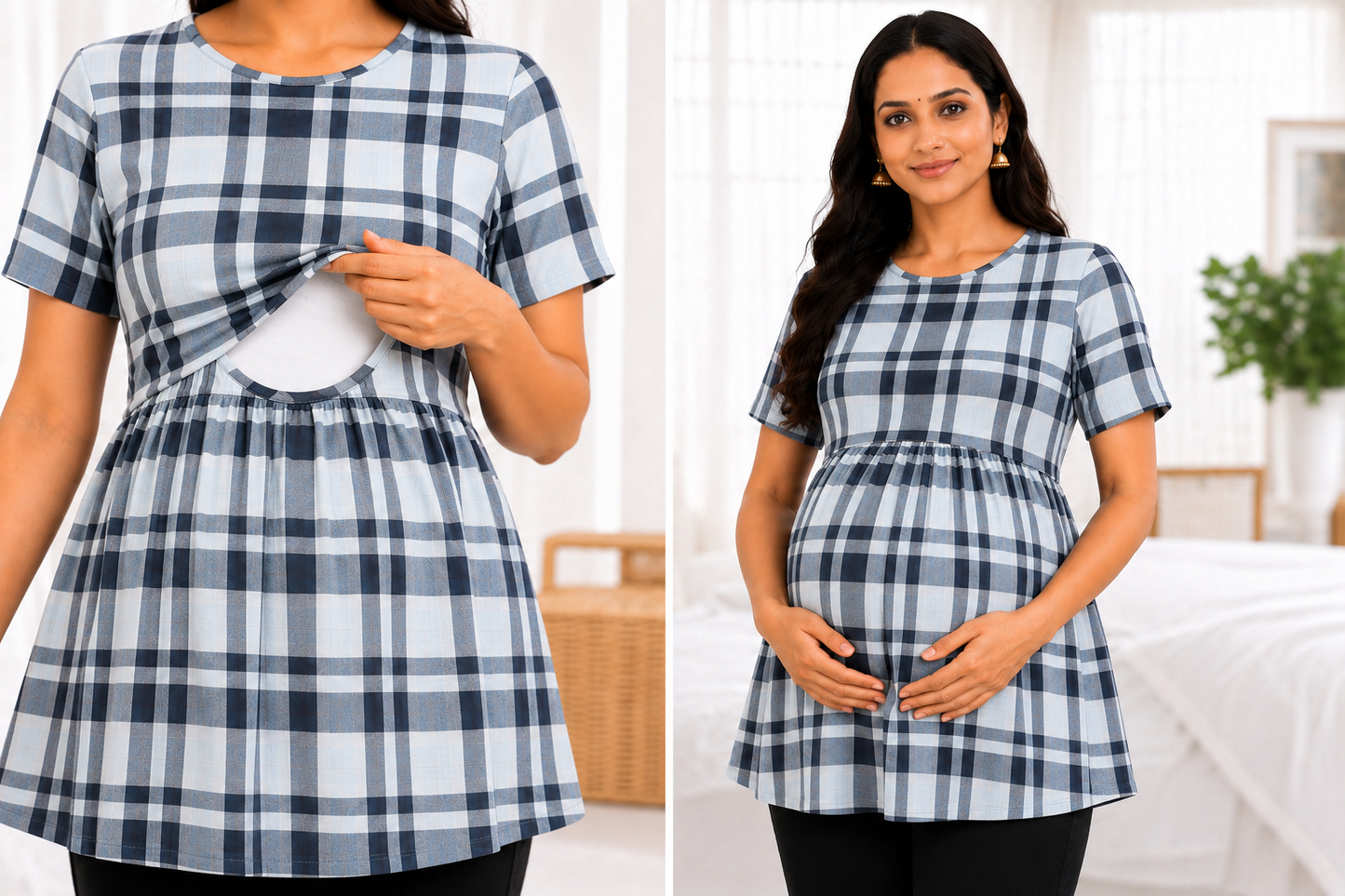 Ice Checks - Feeding Peplum Top