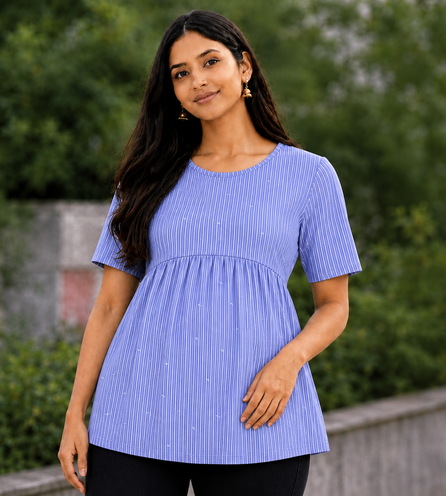 Heart Stripes - Peplum Top