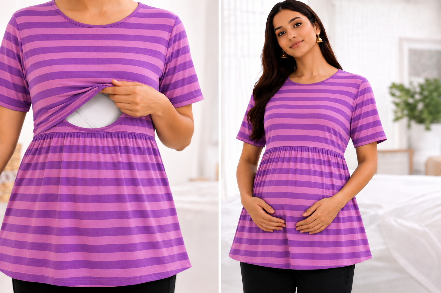 Flamingo - Feeding Peplum Top