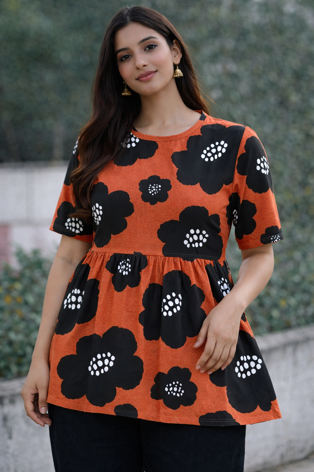 Black Coffee - Peplum Top