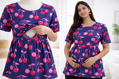 Cherry - Feeding Peplum top