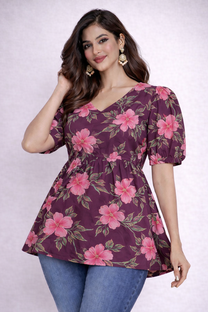 Kagitha Poo - Cotton Peplum Top