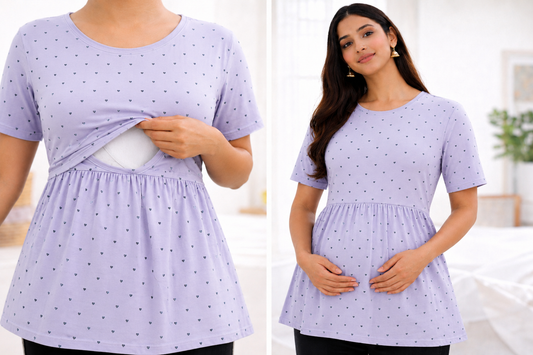 Lavender Love - Feeding Peplum Top