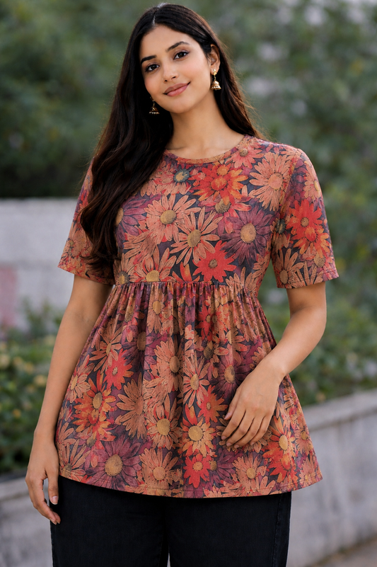 Daisy Garden - Peplum Top
