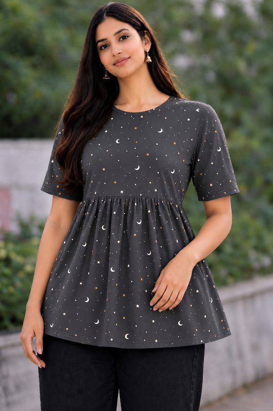 Moon & Stars - Peplum Top