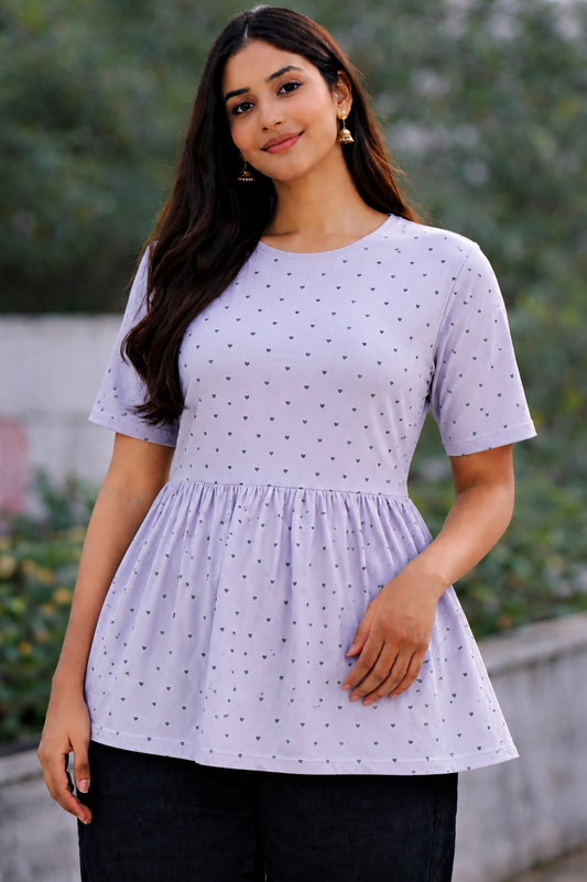 Lavender Love - Peplum Top