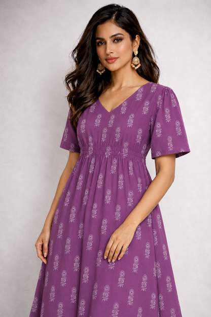 Purple Charm Cotton Maxi