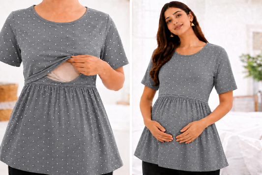 Silver Mist - Feeding Peplum Top