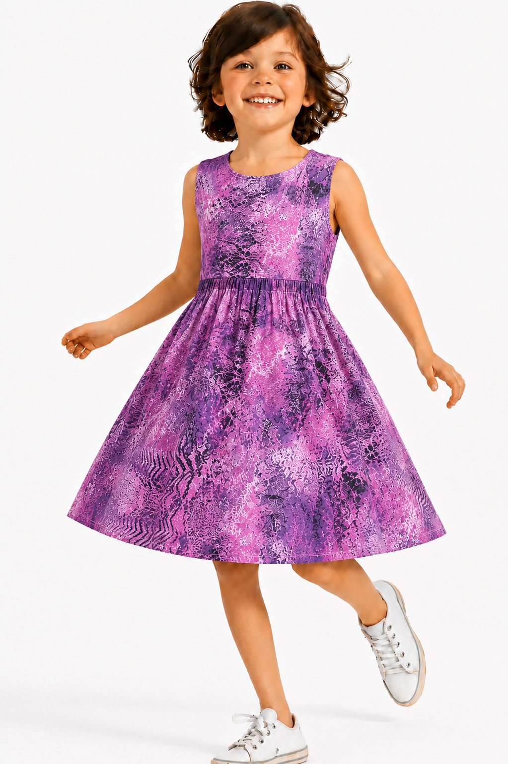 Purple Galaxy - Kids Frock