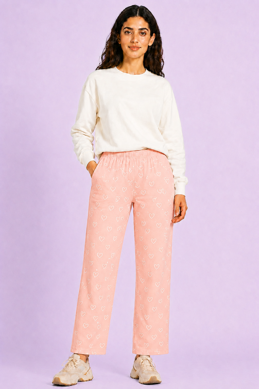 Peach Hearts - Trackpant