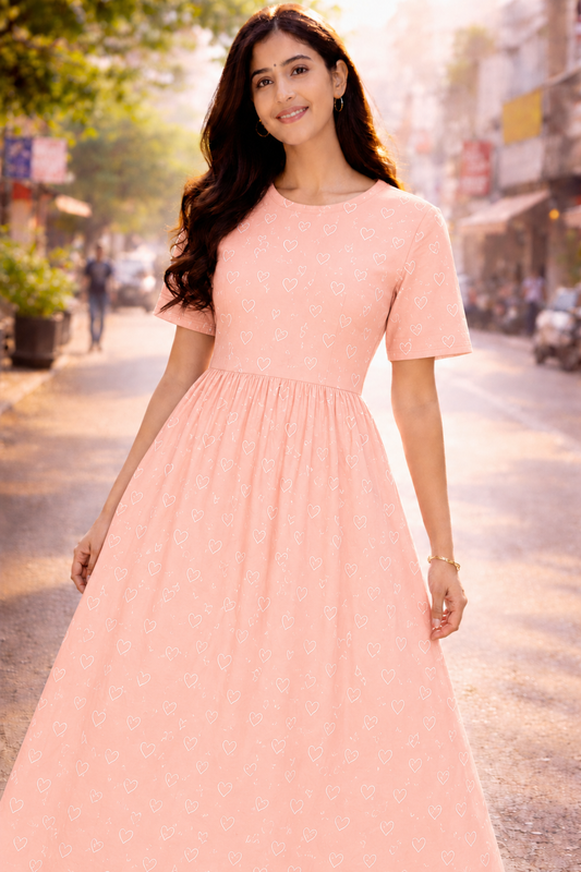 Peach Hearts - Non Feeding Lounge Wear