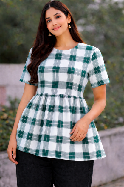 GreenFields - Peplum Top