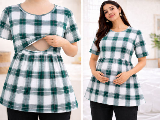 GreenFields - Feeding Peplum Top