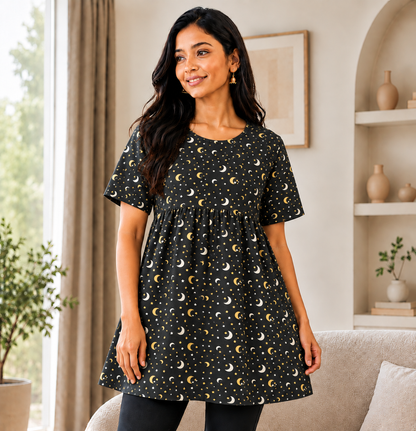 Night Sky - Peplum Top