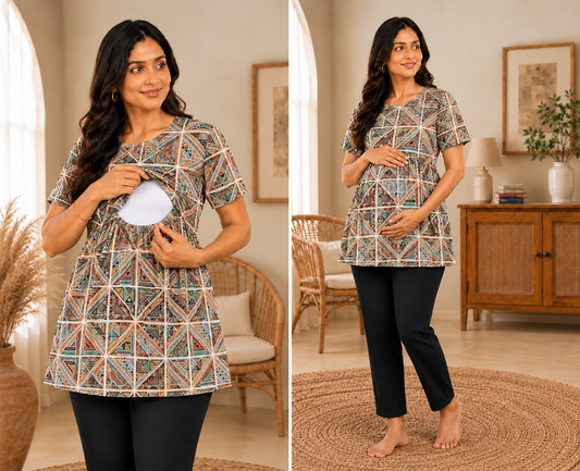Desert Queen - Feeding Peplum Top