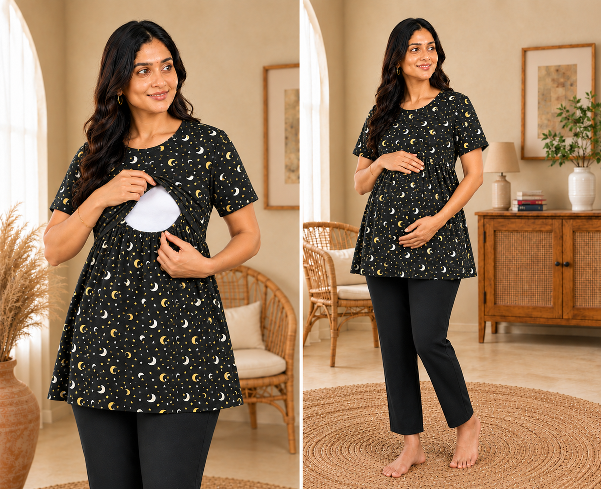 Night Sky - Feeding Peplum Top