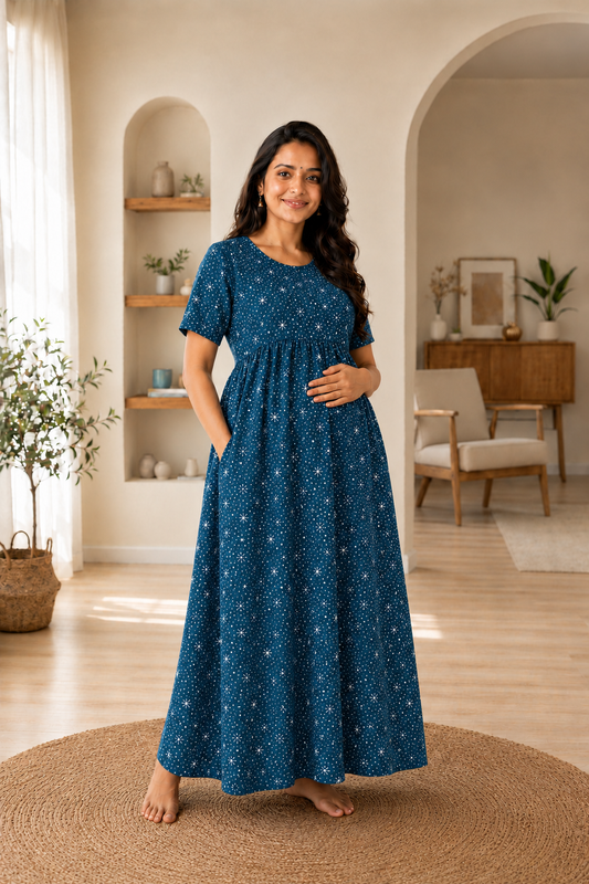 Denim Dots - Feeding Lounge Wear