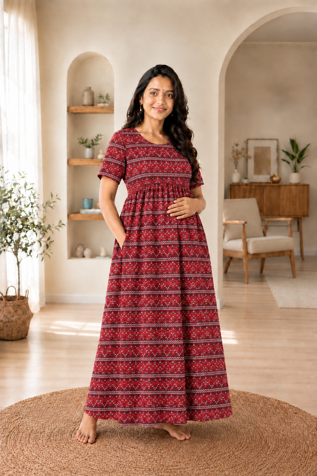 Red Weave - Feeding Lounge Wear