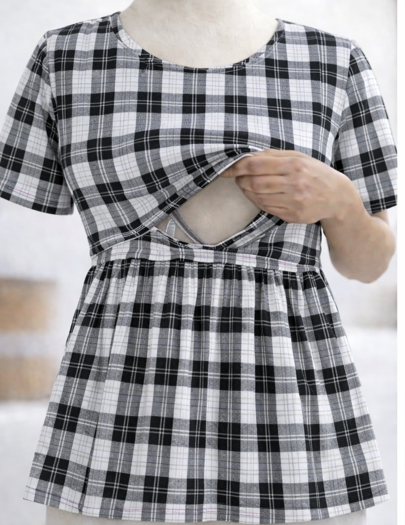 CheckerBoard - Feeding Peplum Top