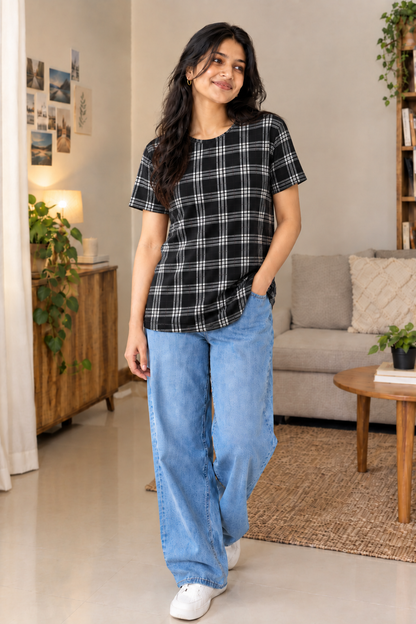 Black Checks - Tshirts