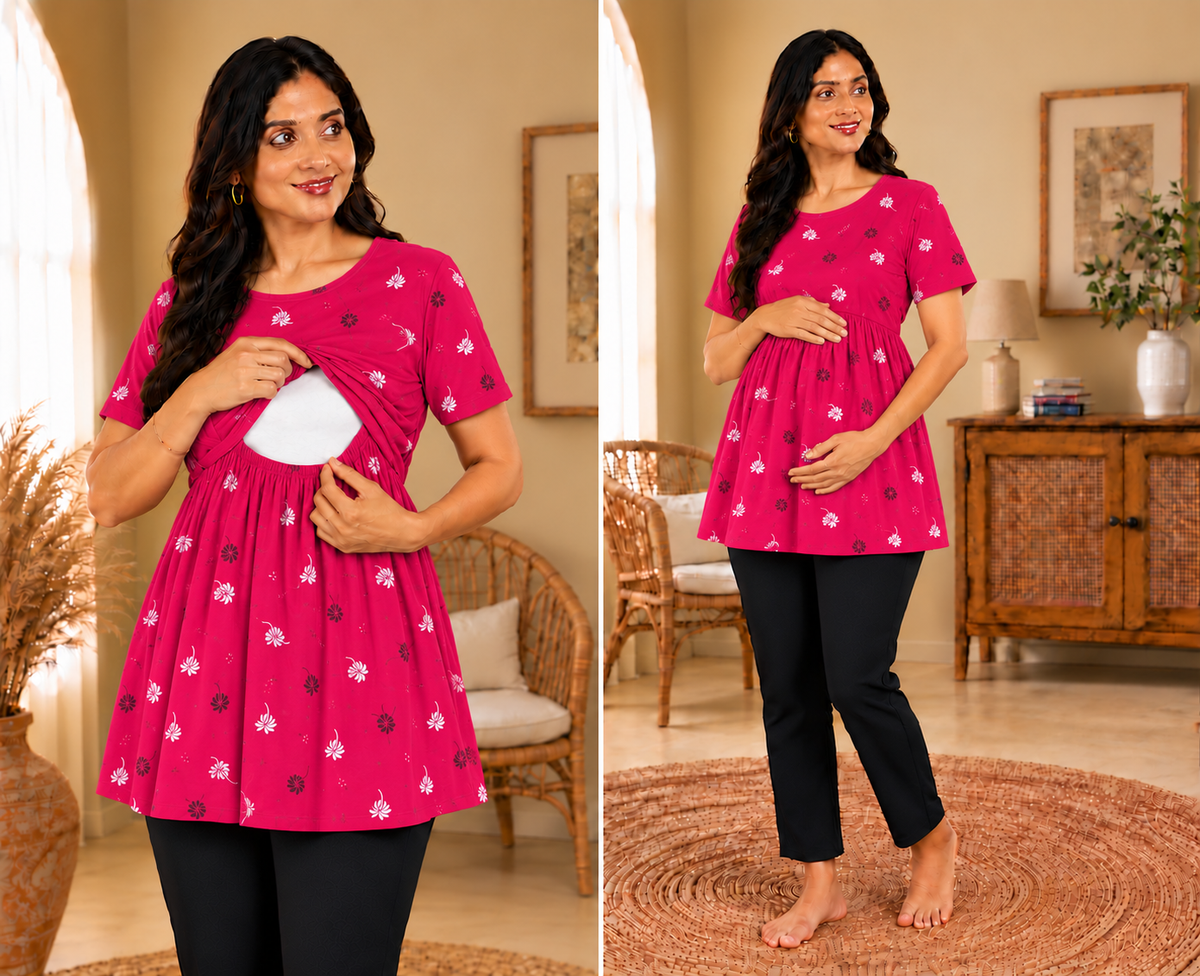 Gulabi - Feeding Peplum Top