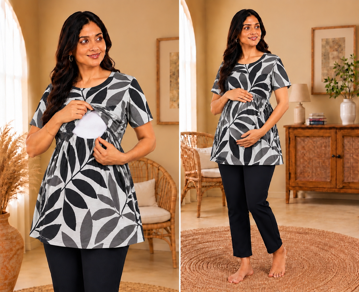 Ash Leaves - Feeding Peplum Top