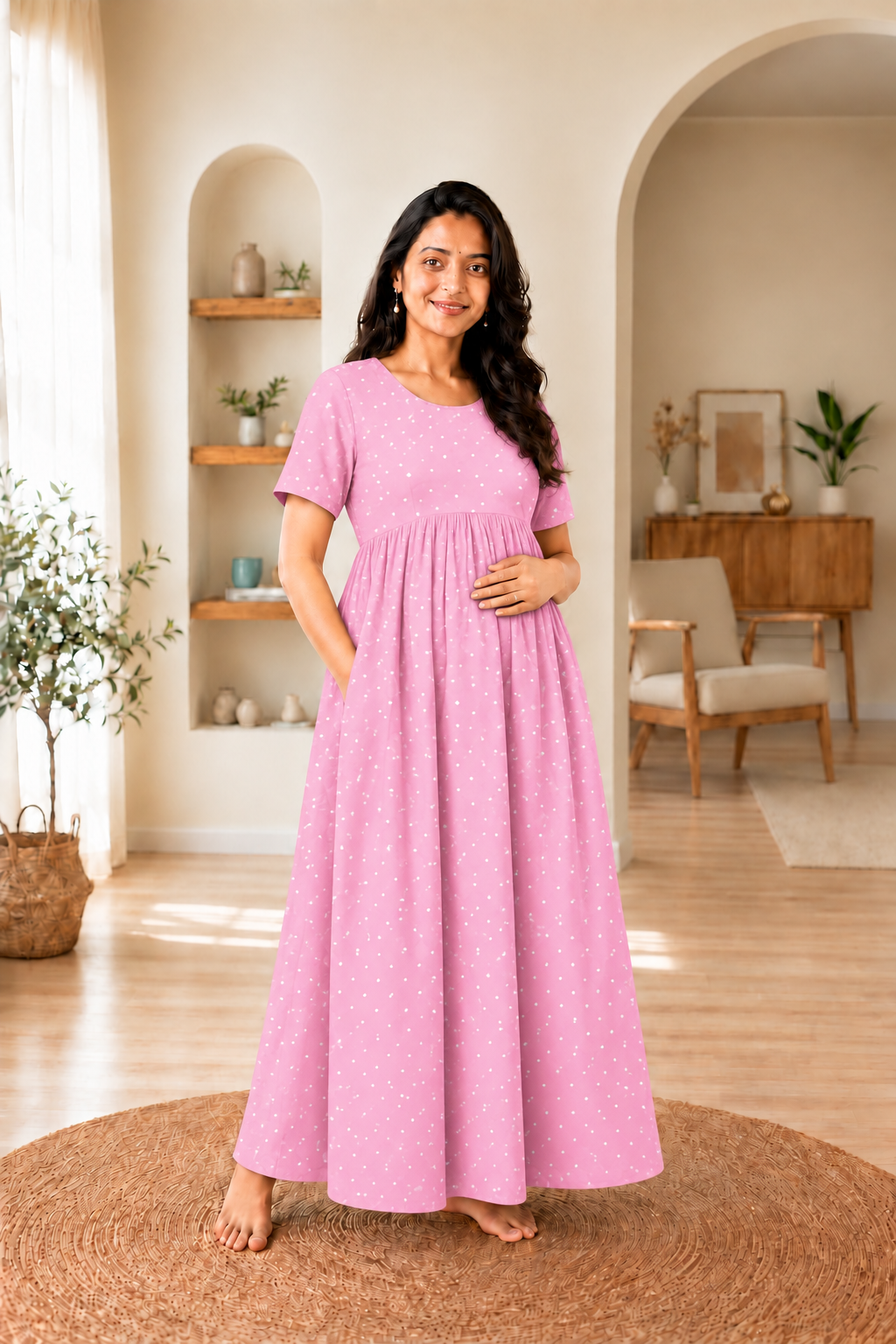 Pink Polkas - Feeding Lounge Wear