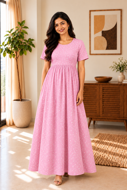 Pink polkas - Non Feeding Lounge Wear