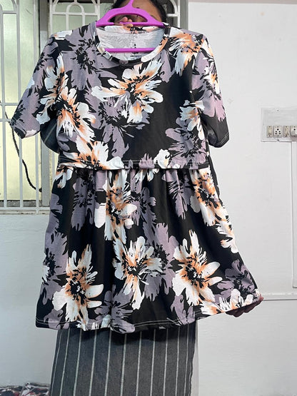 Marble - Feeding Peplum top