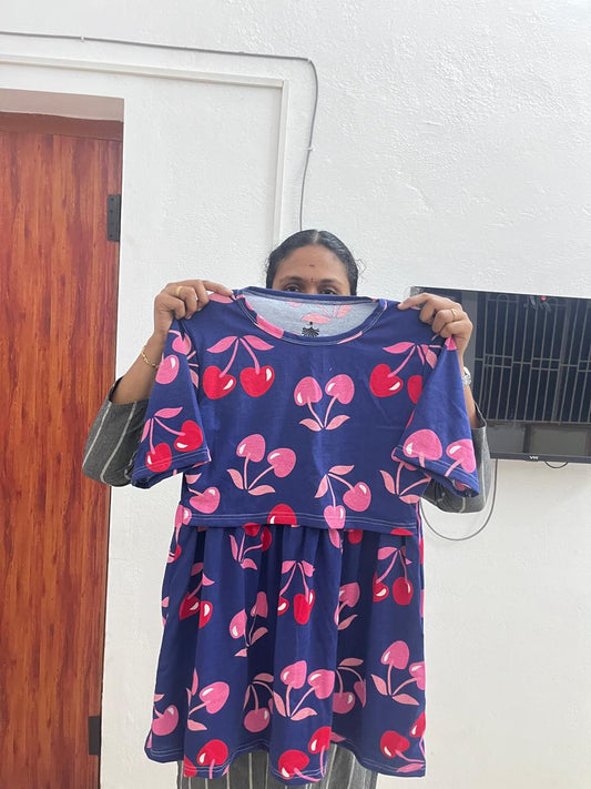 Cherry - Feeding Peplum top