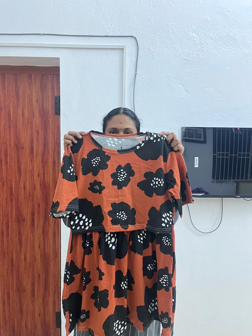 Black Coffee - Feeding Peplum Top