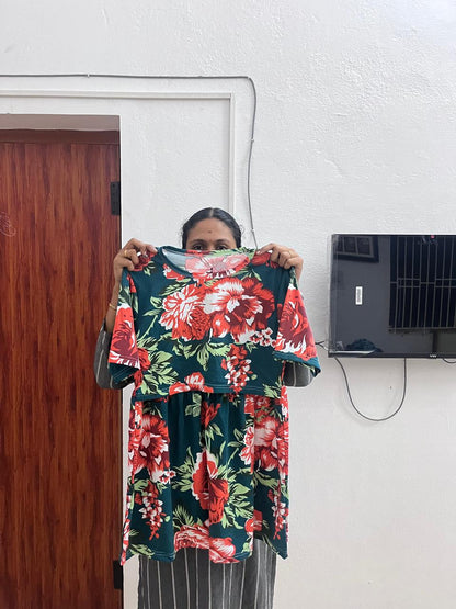 Emerald - Feeding Peplum Top