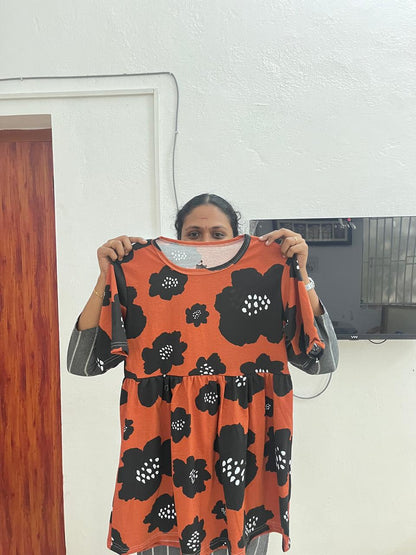 Black Coffee - Peplum Top