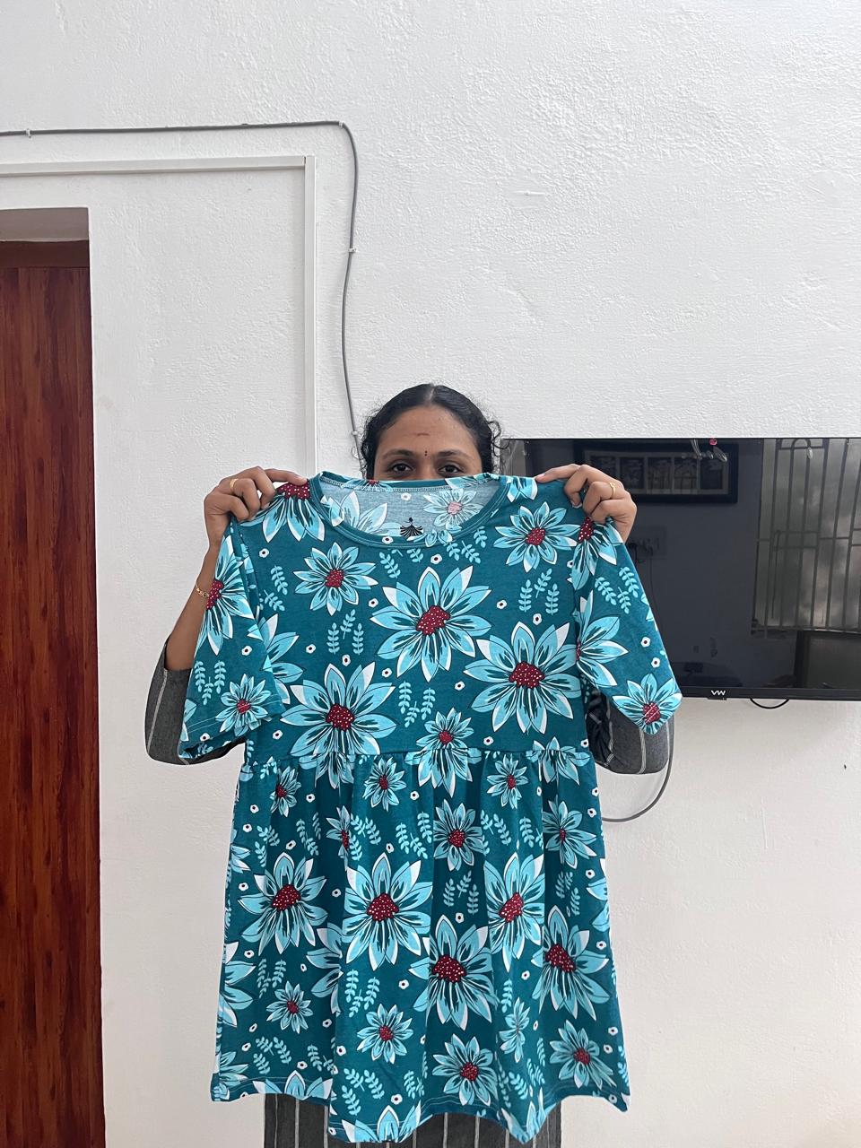 Turquoise - Peplum top