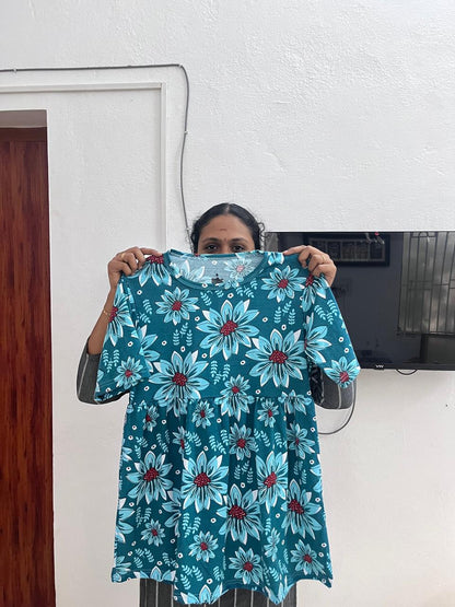 Turquoise - Peplum top