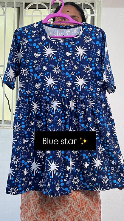 Blue Star - Peplum Top