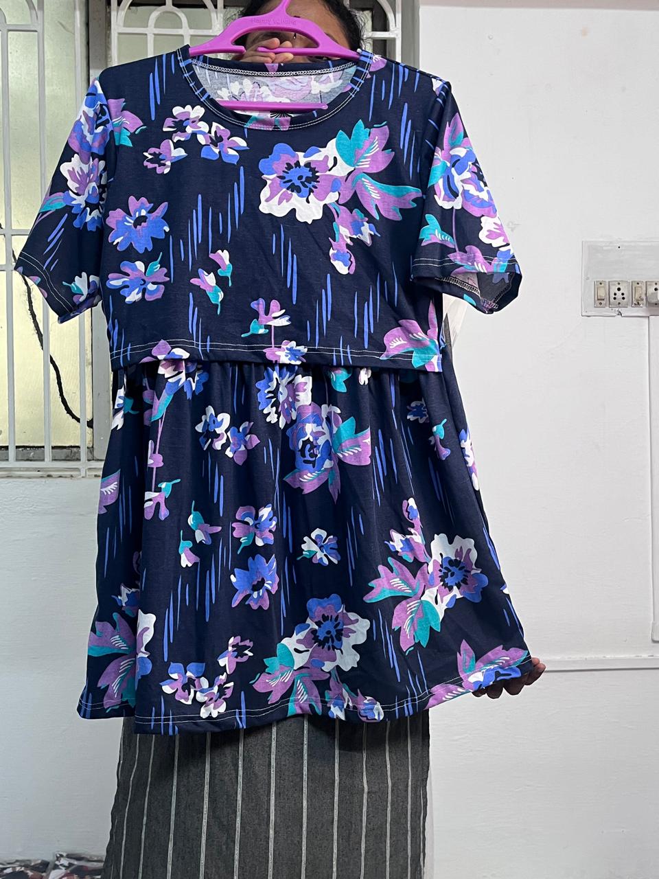 Indigo - Feeding Peplum Top