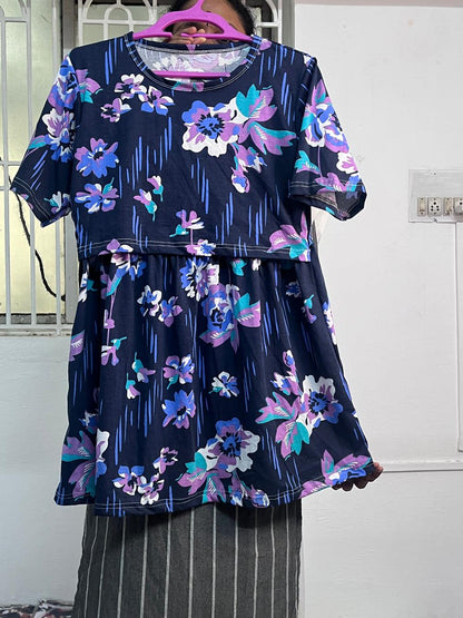 Indigo - Feeding Peplum Top