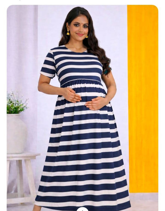 Navy Stripes - Feeding Lounge Wear