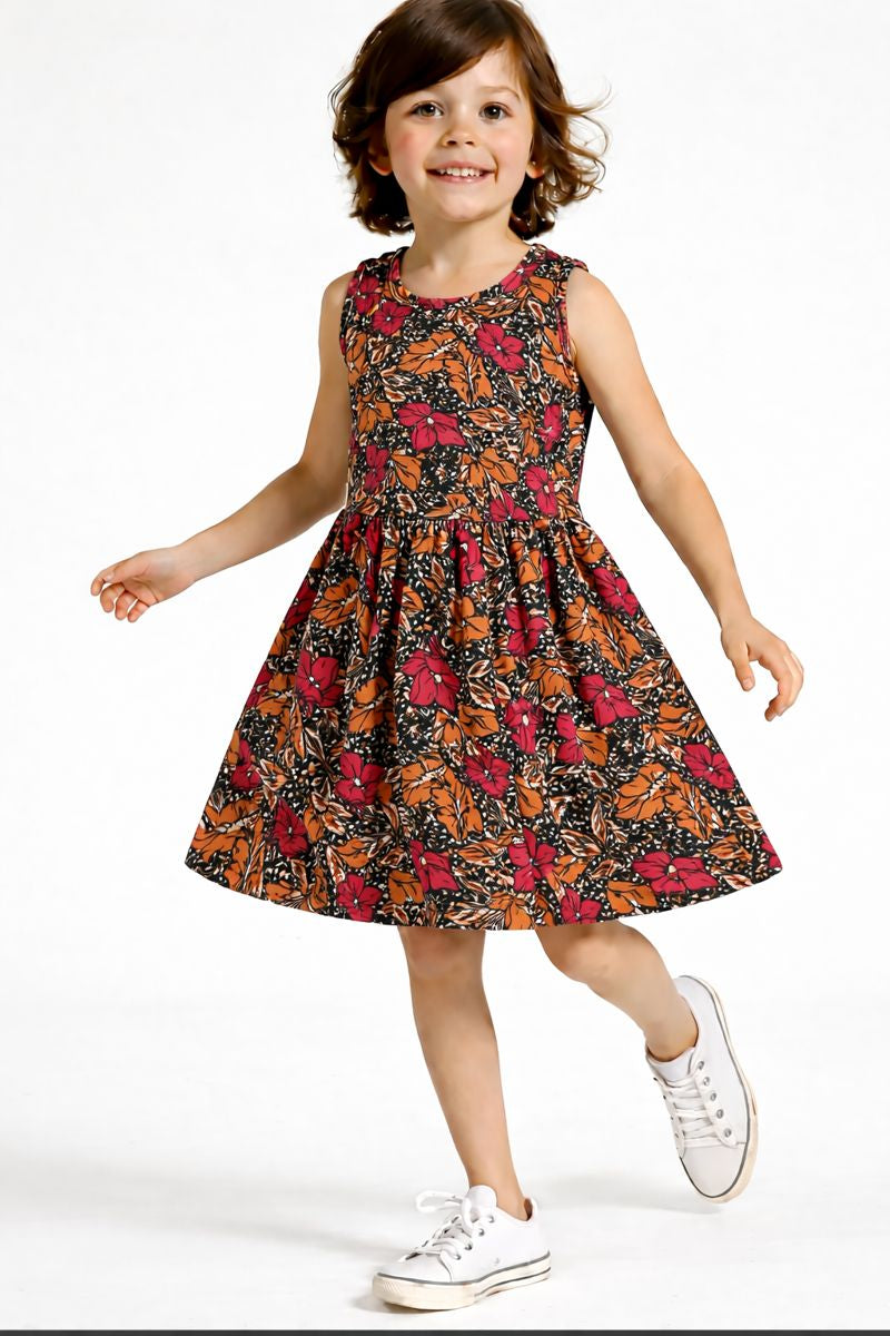 Abstract Red - Kids Frock