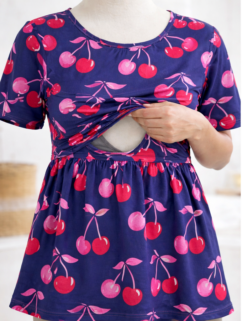 Cherry - Feeding Peplum top