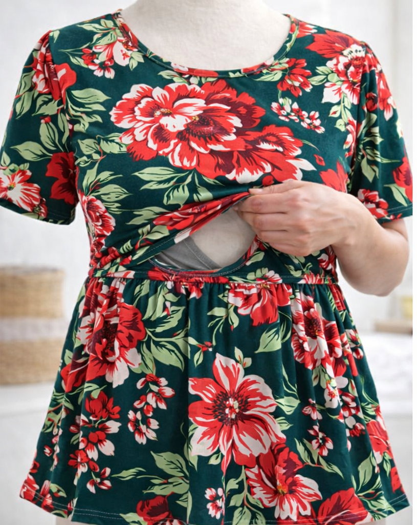 Emerald - Feeding Peplum Top