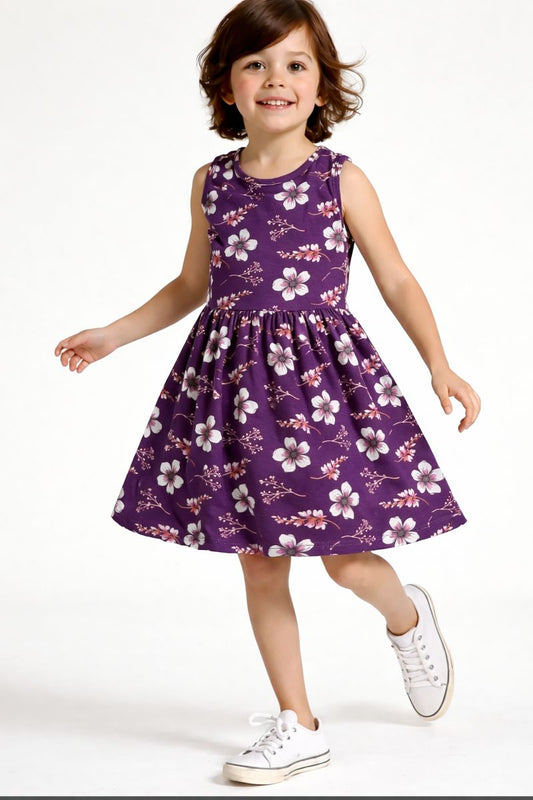 Grapy Flower - Kids Frock