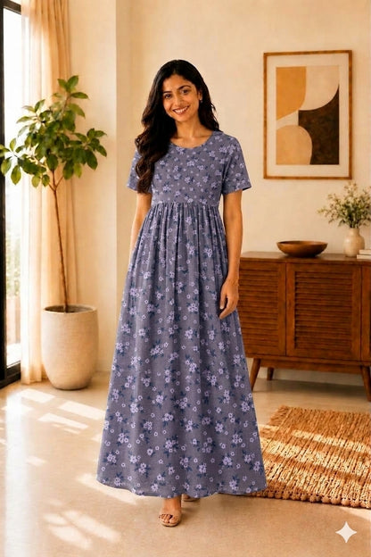 Grey flowers - Non Feeding Lounge Wear