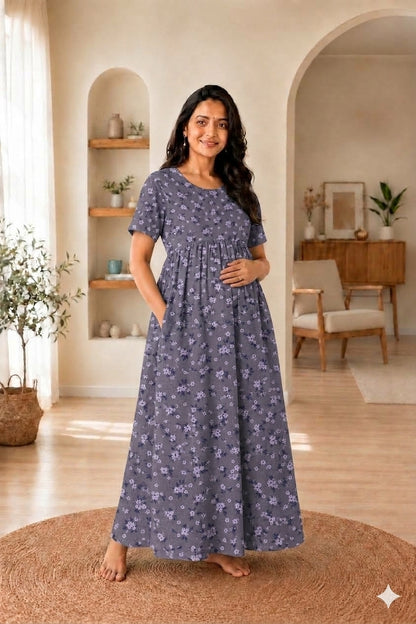 Grey flowers - Feeding Lounge Wear
