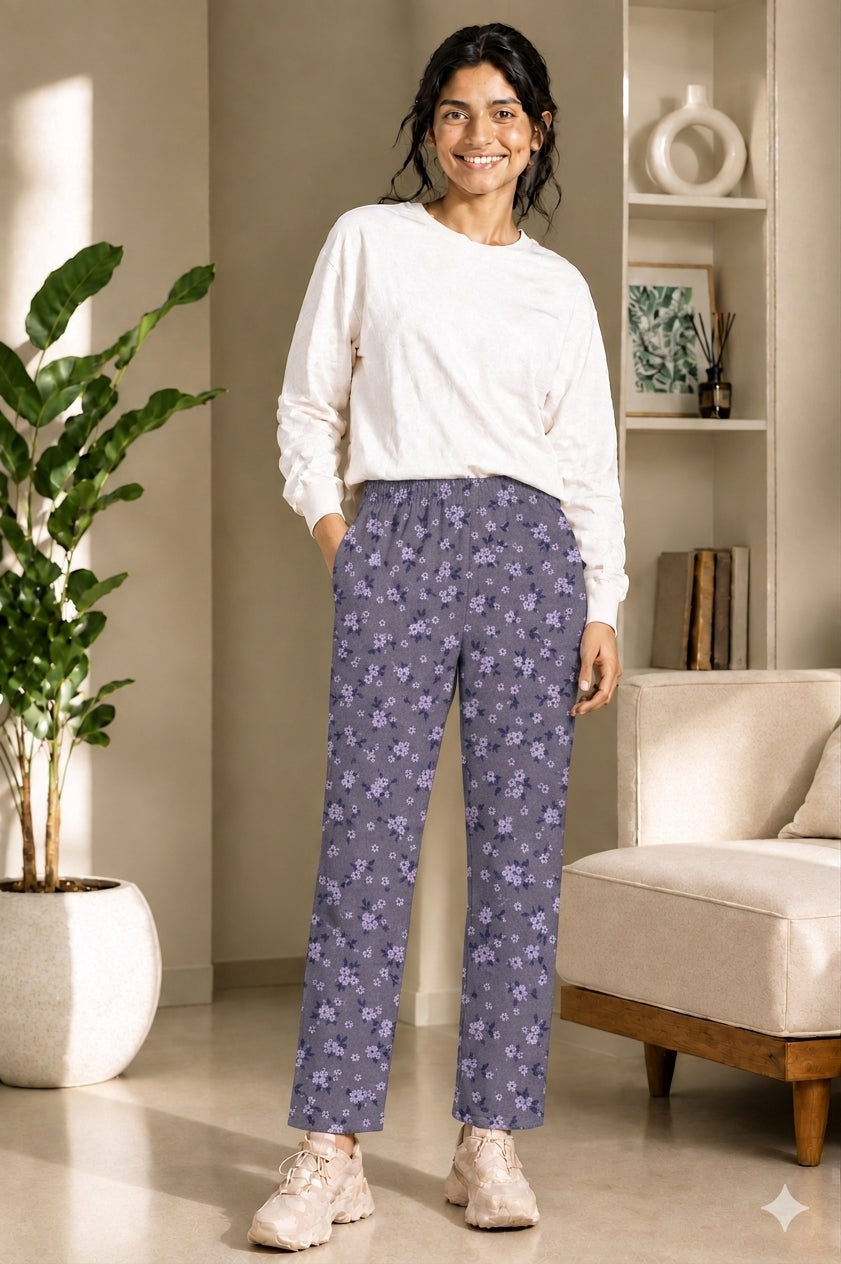 Grey flowers - Trackpant